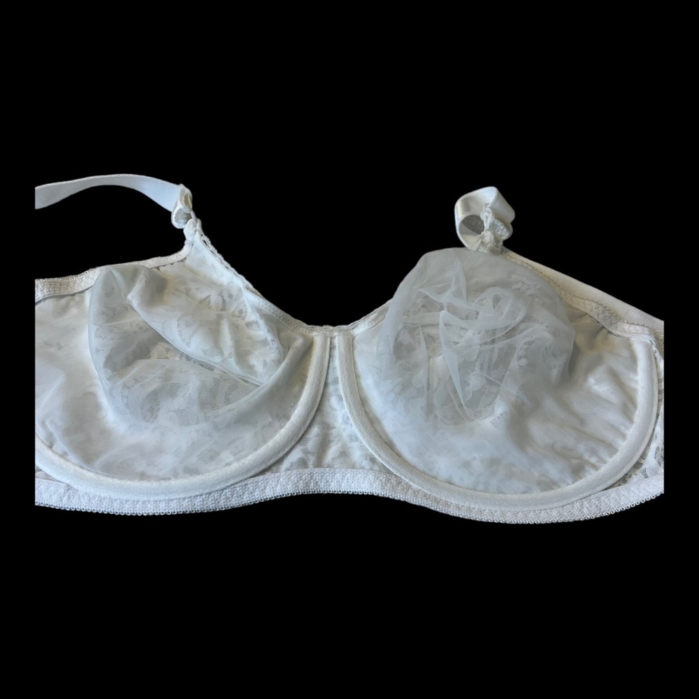 Bali Women’s White Lace Underwire Bra 38DD - Picture 9 of 12